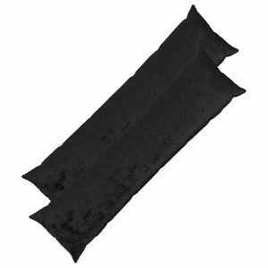 vidaXL Coussin de jet&eacute; 2 pc HEERLEN Noir 40 x 145 cm Flanelle