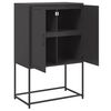 vidaXL Buffet haut noir 68,5x38,5x107 cm acier