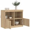 vidaXL Buffet avec lumières LED chêne sonoma 81x37x67 cm