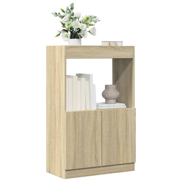 vidaXL Buffet haut ch&ecirc;ne sonoma 63x33x100 cm bois d'ing&eacute;nierie