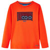 T-shirt enfants &agrave; manches longues orange vif 92