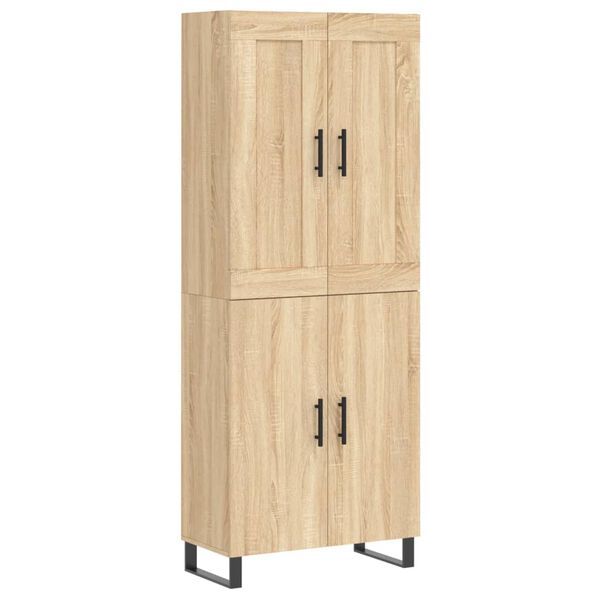 vidaXL Buffet haut Ch&ecirc;ne sonoma 69,5x34x180 cm Bois d'ing&eacute;nierie
