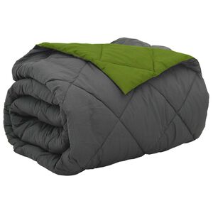 vidaXL Duvet complet toute l'ann&eacute;e Vert et Anthracite 200 x 200 cm