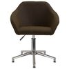 vidaXL Chaises pivotantes à manger lot de 6 marron foncé tissu