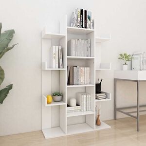 vidaXL Biblioth&egrave;que Blanc 86x25,5x140 cm Bois d&rsquo;ing&eacute;nierie