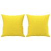 vidaXL Canap&eacute; 2 places avec oreillers jaune clair 120 cm tissu
