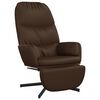 vidaXL Chaise de relaxation avec repose-pieds Marron Similicuir