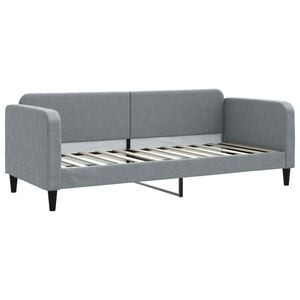 vidaXL Lit de repos sans matelas gris clair 80x200 cm tissu