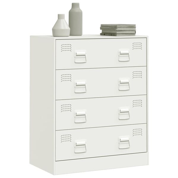 vidaXL Buffet blanc 67x39x83 cm acier