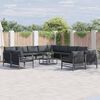 vidaXL Ensemble de canapé de jardin Anthracite Acier