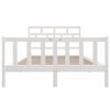 vidaXL Cadre de lit sans matelas blanc bois massif 140x200 cm