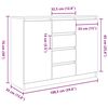 vidaXL Buffet avec tiroirs ch&ecirc;ne sonoma 100,5x35x76 cm bois ing&eacute;nierie