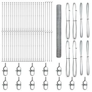 vidaXL Poteau de cl&ocirc;ture. Argent&eacute;