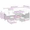 vidaXL Ensemble de canap&eacute; de jardin 11 pcs Beige et Gris clair