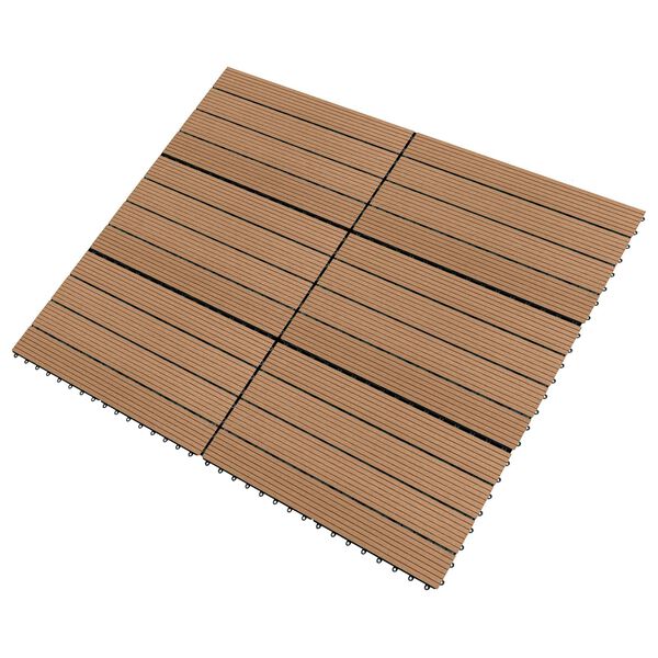 vidaXL Carreau de terrasse 6 pcs Marron 60 x 30 cm WPC