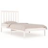 vidaXL Cadre de lit sans matelas blanc bois massif 100x200 cm