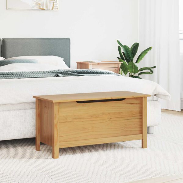 vidaXL Bo&icirc;te de rangement Hill Marron miel 90 x 40 x 45 cm