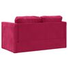 vidaXL Canap&eacute;-lit 2 en 1 rouge bordeaux 122x204x55 cm velours