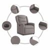 vidaXL Fauteuil inclinable &eacute;lectrique Taupe Tissu