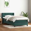 vidaXL Sommier &agrave; lattes de lit et matelas vert fonc&eacute; 100x220cm velours