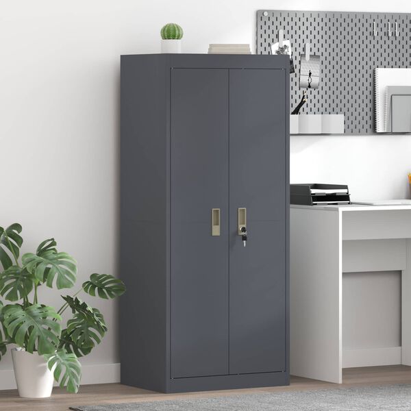 vidaXL Armoire de rangement Anthracite 60 x 40 x 140 cm Acier