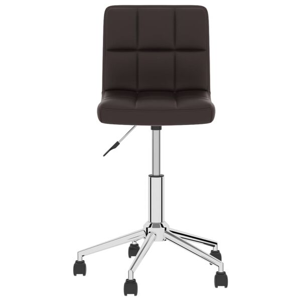 vidaXL Chaises &agrave; manger pivotantes lot de 2 marron similicuir