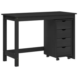 vidaXL Ensemble bureau et armoire 2 pc Gris Bois de pin massif