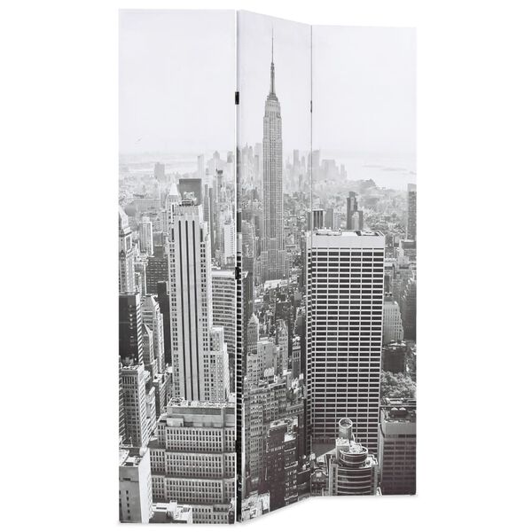 vidaXL Cloison de s&eacute;paration pliable 120x170 cm New York Noir et blanc
