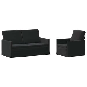 vidaXL Ensemble de Canap&eacute;s 2 pcs Noir Velours (V)