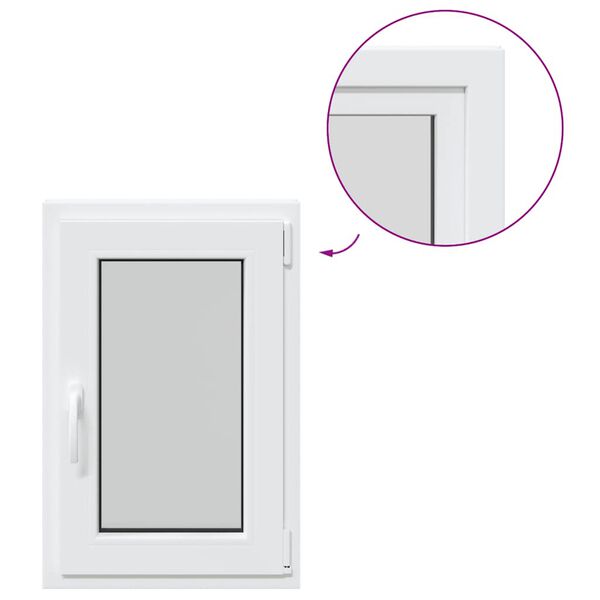 vidaXL Fenêtre de sous-sol« RISOR » 50 x 75 cm oscillo-battante DIN droite blanche