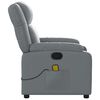 vidaXL Fauteuil de massage inclinable gris similicuir