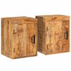 vidaXL Table de chevet 2 pcs Marron Bois de mangue massif