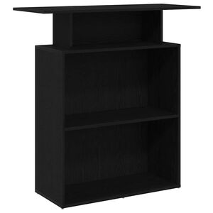 vidaXL Bureau de r&eacute;ception Noir 100x40x104 cm Bois d'ing&eacute;nierie