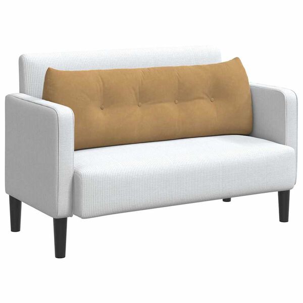 vidaXL Coussin de Dos Marron 140 x 24 x 50 cm Velours