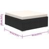 vidaXL Salon de jardin 6 pcs avec coussins résine tressée noir