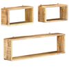 vidaXL Ensemble d'&eacute;tag&egrave;re cube 3 pcs bois solide de manguier