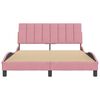 vidaXL Cadre de lit sans matelas Hanko rose 140x190 cm velours