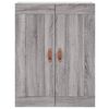 vidaXL Buffet haut Sonoma gris 69,5x34x180 cm Bois d'ing&eacute;nierie