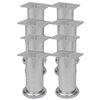 vidaXL Pieds ronds de canap&eacute; 8 pcs Chrome 120 mm