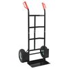 vidaXL Chariot &agrave; main extensible Noir et Rouge 57 x 46 x 113 cm Acier