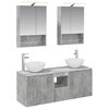 vidaXL Ensemble d'armoire de salle de bain 5 pc Gris b&eacute;ton