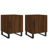 vidaXL Tables de chevet 2pcs ch&ecirc;ne marron 40x40x50cm bois d'ing&eacute;nierie