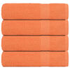 vidaXL Essuie-mains 4 pcs orange 50x100 cm 360 g/m&sup2; 100% coton