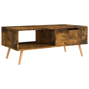 vidaXL Table basse Ch&ecirc;ne fum&eacute; 100x49,5x43 cm Bois d'ing&eacute;nierie