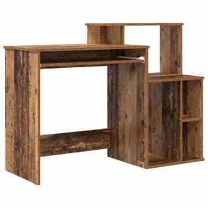 vidaXL Bureau Bois Ancien 120,5 x 44 x 88,5 cm Bois d'ing&eacute;nierie