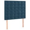vidaXL T&ecirc;te de lit Bleu fonc&eacute; 100x5x118/128 cm Velours
