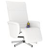 vidaXL Fauteuil inclinable de massage repose-pieds blanc similicuir