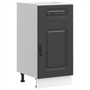 vidaXL Armoire de cuisine Kalmar noir bois d'ing&eacute;nierie