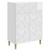 vidaXL Buffet Blanc brillant 66 x 34,5 x 90 cm Bois d'ing&eacute;nierie