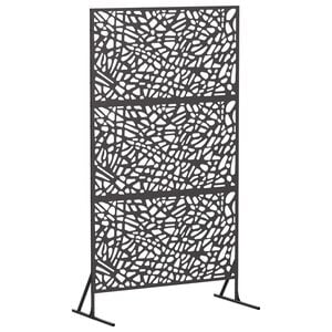 vidaXL &Eacute;cran de confidentialit&eacute; 100 x 50 x 180 cm Acier Noir